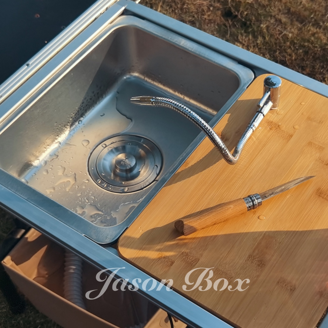 Outdoor Camping Kitchen With Sink - Zewnętrzny stół kempingowy IGT Kuchnia Zebra