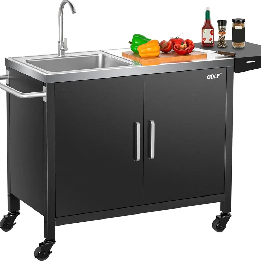 Outdoor Camping Kitchen With Sink - Wyspa kuchenna na zewnątrz ze zlewką
