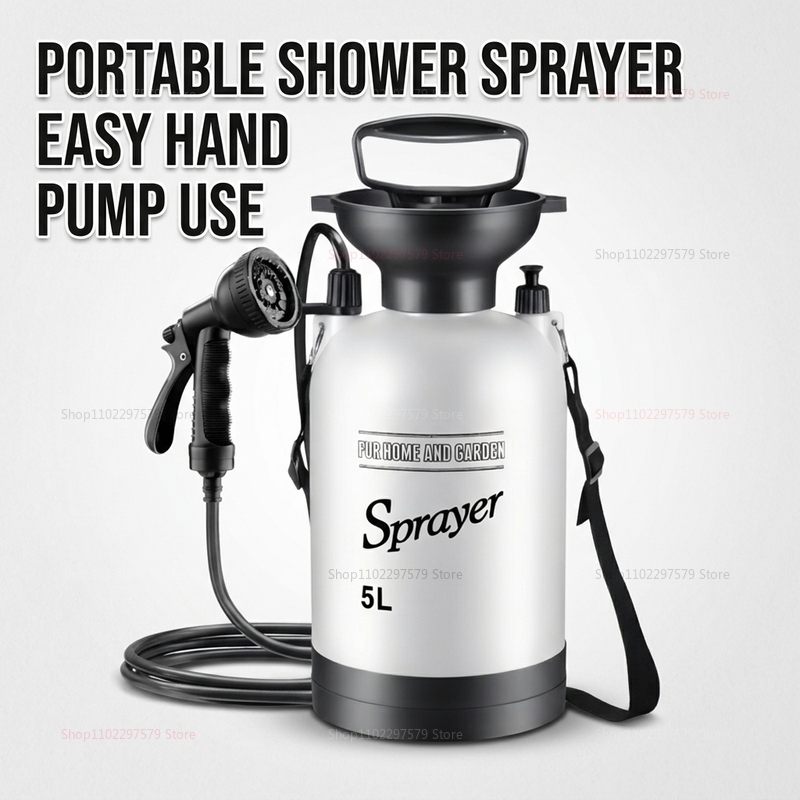 Portable Camping Shower - Przenośny Prysznic Kempingowy 5L z Ręczną