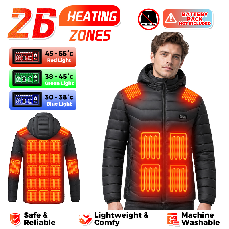 Outdoor Camping Jacket - Kurtka z podgrzewanymi elementami, 26 stref