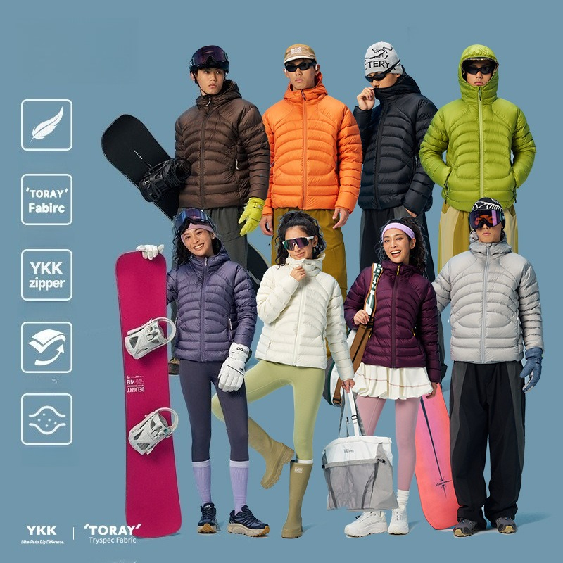 Outdoor Camping Jacket - Kurtka puchowa z kapturem, wypełniona 90%