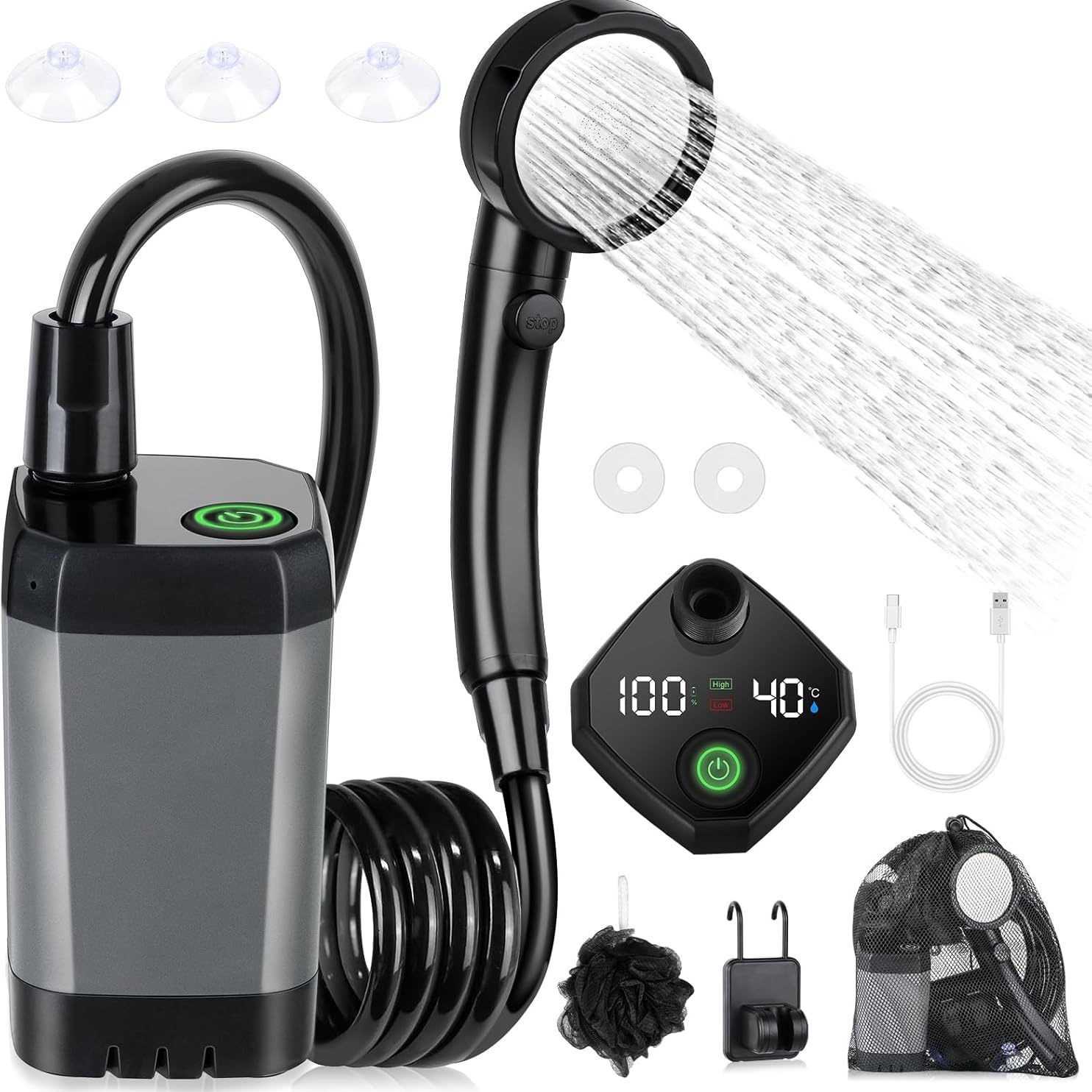 Przenośny, samozasysający, ele – Portable Camping Shower recenzja i cena