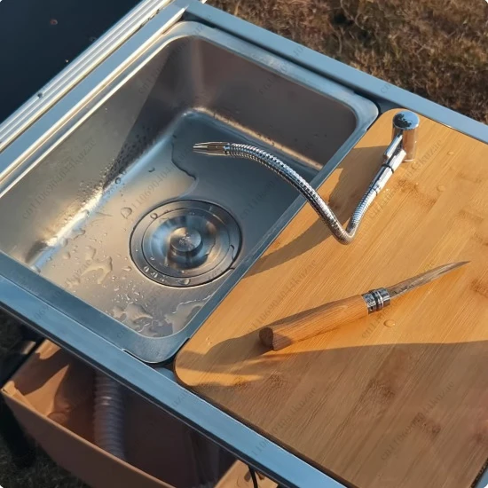FMT – zestaw do kuchni na kemp – Outdoor Camping Kitchen With Sink recenzja i cena
