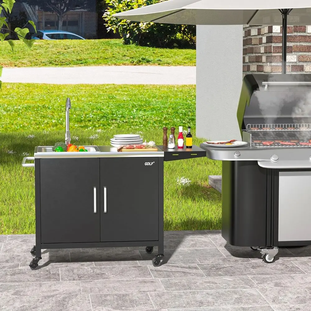 Wyspa kuchenna na zewnątrz ze  – Outdoor Camping Kitchen With Sink recenzja i cena