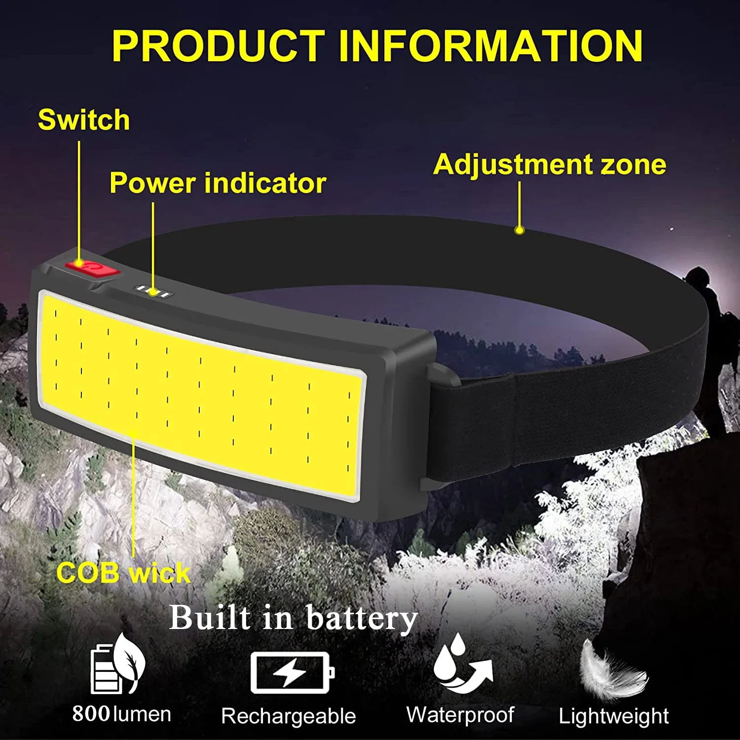 Przenośna latarka czołowa LED  – Outdoor Camping Adventure Lamp recenzja i cena