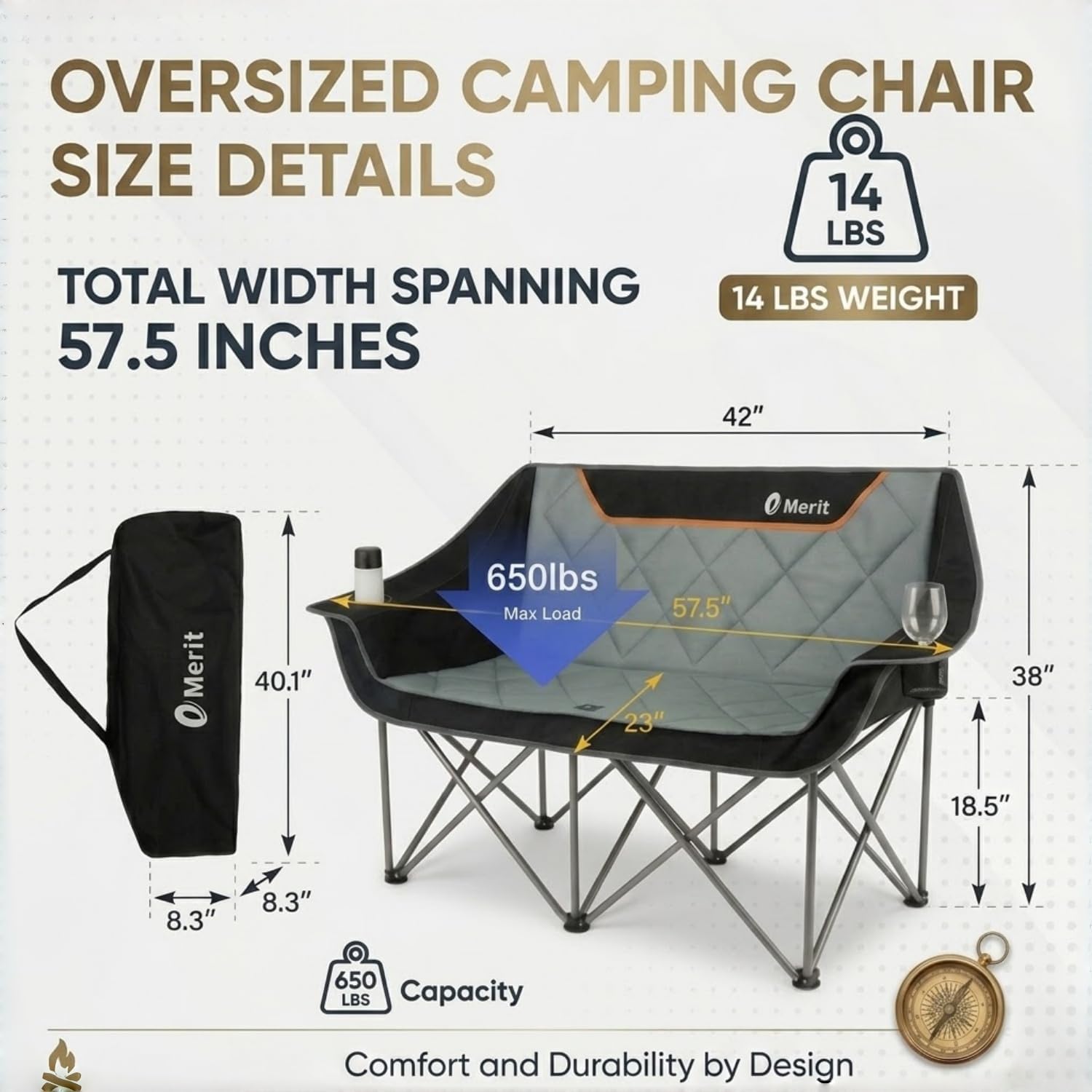 Wytrzymałe składane krzesło ke – Camping Quad recenzja i cena