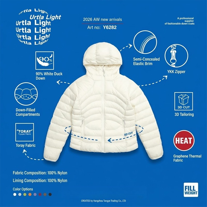 Kurtka puchowa z kapturem, wyp – Outdoor Camping Jacket recenzja i cena
